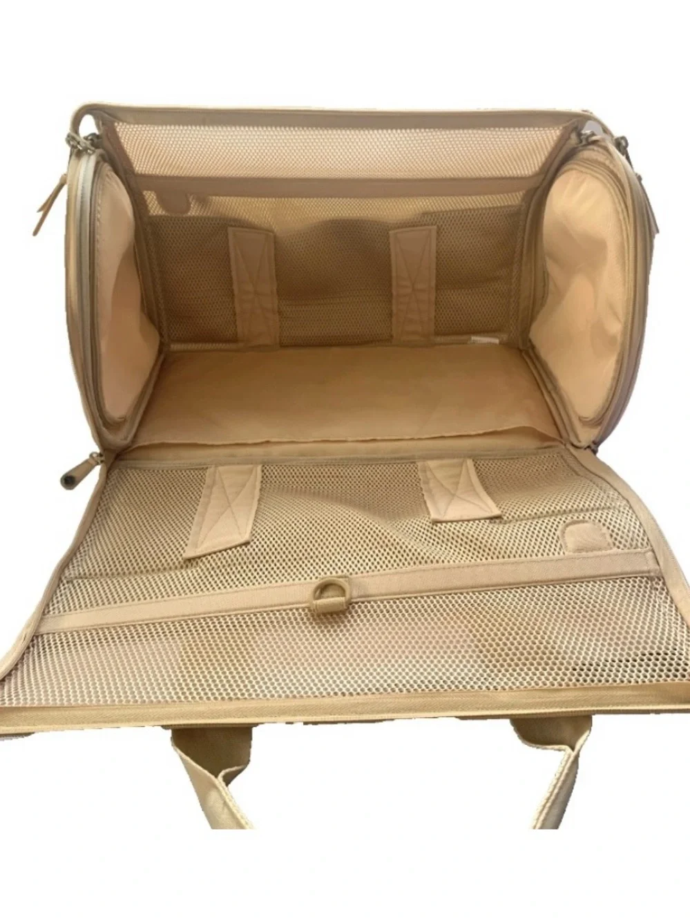 Wild One Beige Pet Carrier Soft Sided Dog Travel Bag Airline Compliant